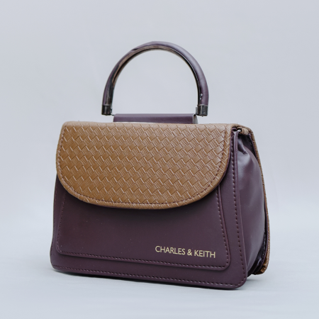 Charles & Keith Sky Blue Textured Handbag