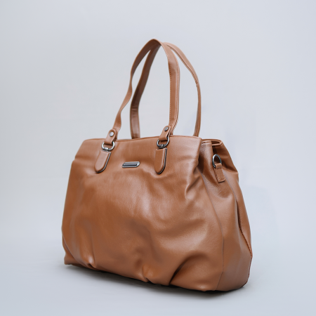Elegant Brown Leather Handbag
