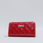 Dark Red Squre glossy wallet,